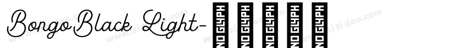 BongoBlack Light字体转换